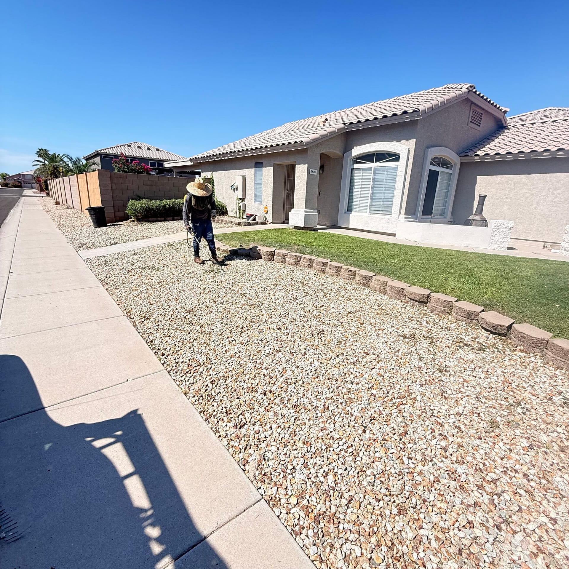 Paver installation over a compacted base at a Scottsdale backyard