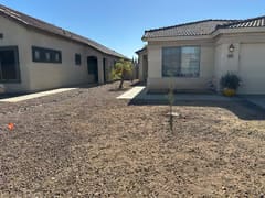 Breasy servicing desert landscaping in a Scottsdale master-planned community's common areas