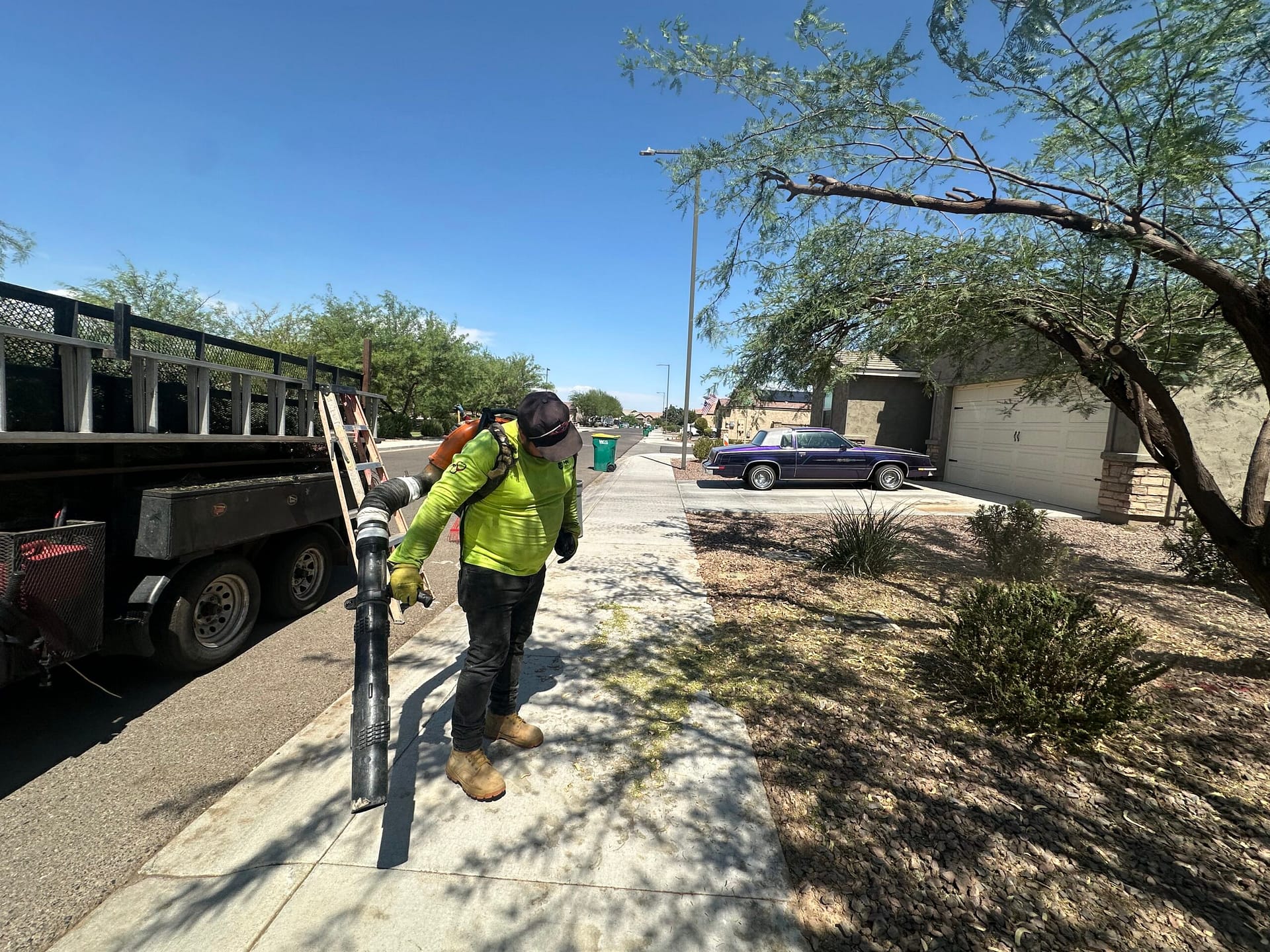 Completed HOA violation cleanup at a Cave Creek, AZ community property