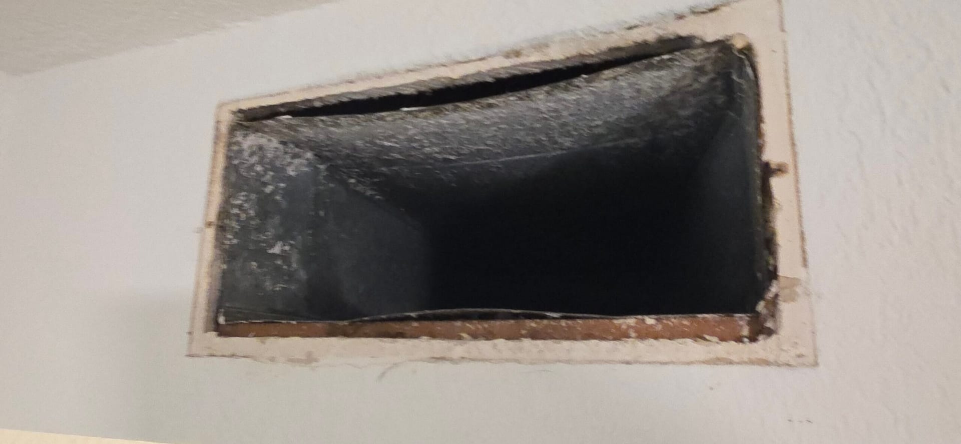 Dust-clogged air filter pulled from a Scottsdale rental during monsoon season