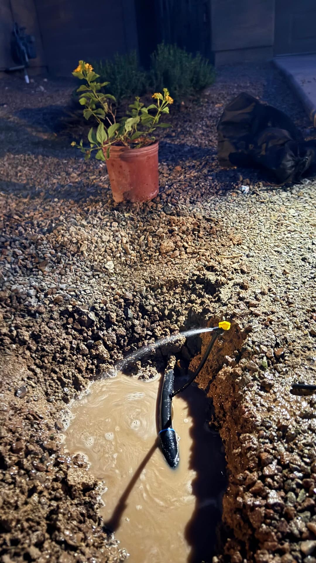 Repairing a stuck drip irrigation valve in a Gilbert, AZ HOA community