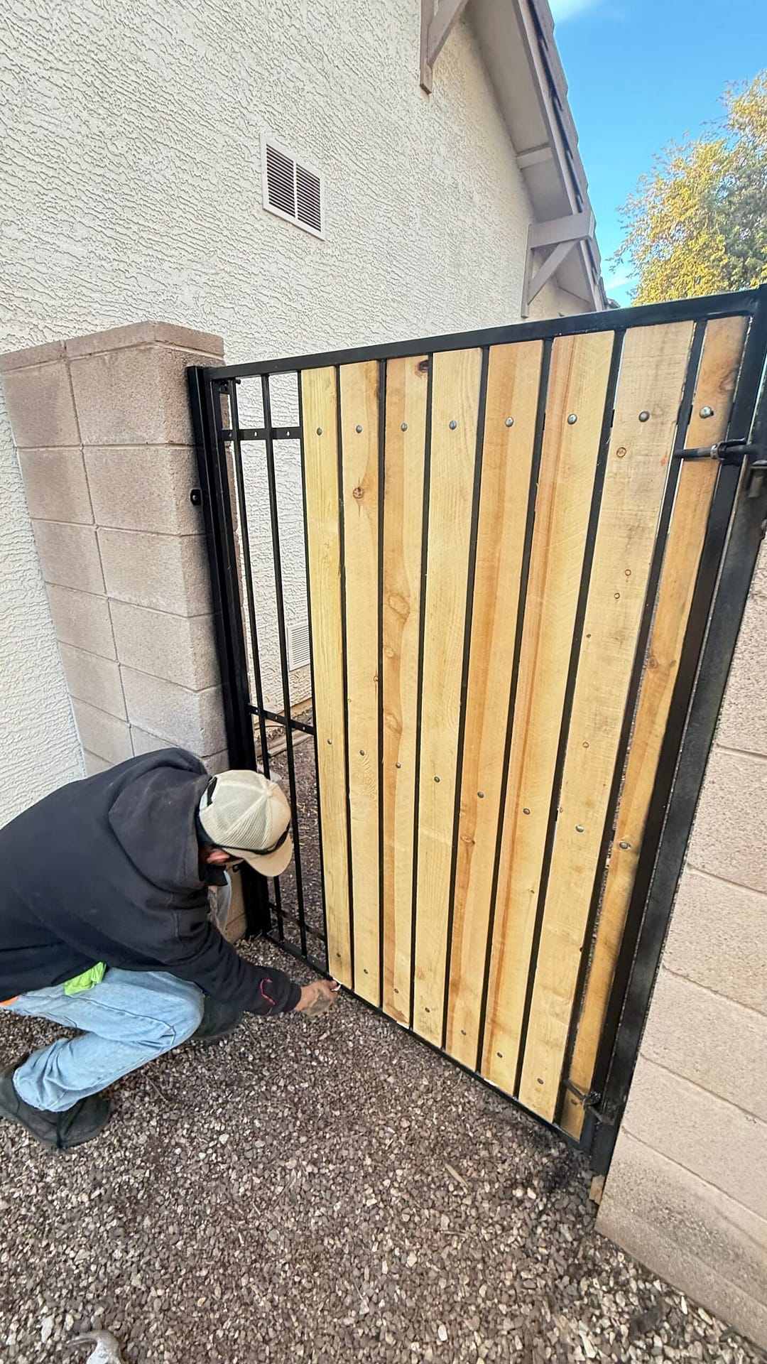 Interior wall corner finish repair completed during a San Tan Valley, AZ handyman services work order